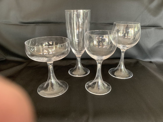 Image 1 of 24-Piece Glass Set Crystal - Sèvres France - Design 1965