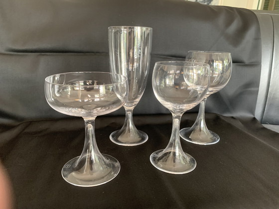 Image 1 of 24-Piece Glass Set Crystal - Sèvres France - Design 1965