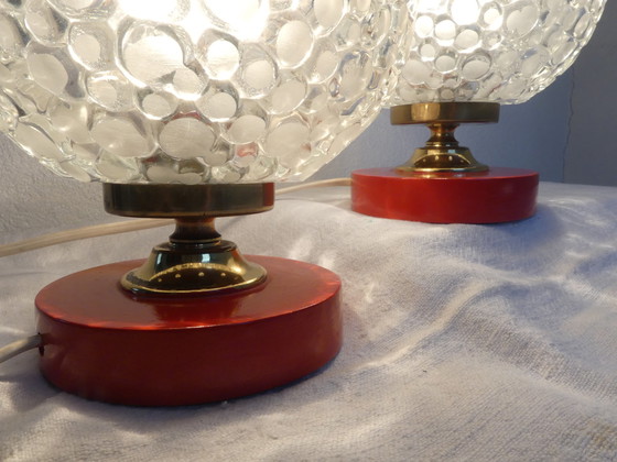 Image 1 of 2 lampes de chevet Lampe boule Bubble glas Space age