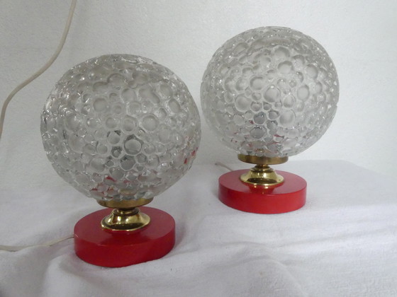 Image 1 of 2 bedside lamps Ball lamp Bubble glass Space age