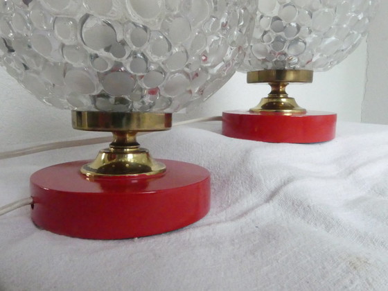 Image 1 of 2 bedside lamps Ball lamp Bubble glass Space age