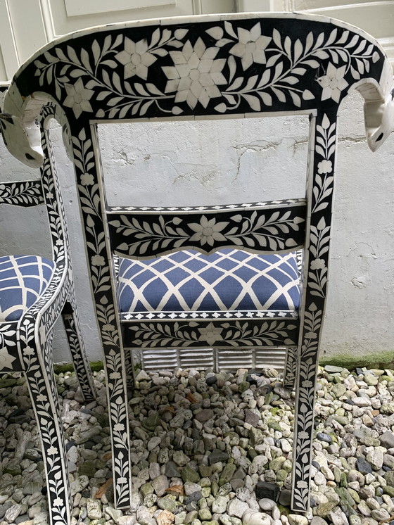 Image 1 of 2x Bone Inlay chairs