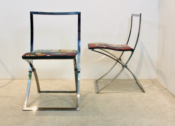 Image 1 of One off Hand painted set of four ‘Luisa’ Dining Chairs by Marcello Cuneo