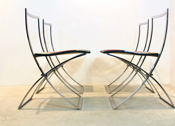 Image 1 of One off Hand painted set of four ‘Luisa’ Dining Chairs by Marcello Cuneo