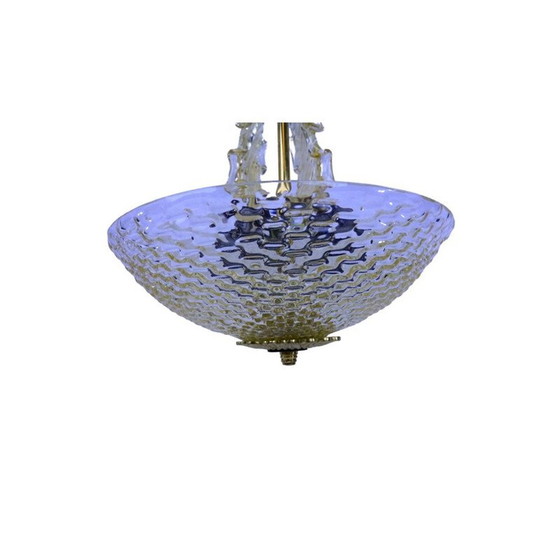 Image 1 of Sospensione vintage in vetro di Carl Fagerlund per Orrefors, Svezia 1940