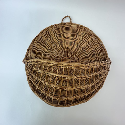 Wicker magazine rack 1960s