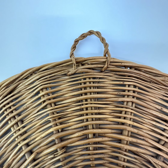 Image 1 of Wicker magazine rack 1960s