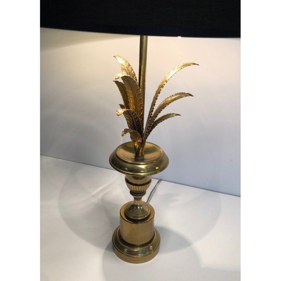 Image 1 of Lampada da tavolo vintage in ottone a forma di palma, Francia 1970