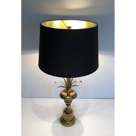 Image 1 of Lampada da tavolo vintage in ottone a forma di palma, Francia 1970