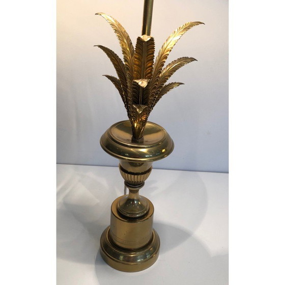 Image 1 of Lampada da tavolo vintage in ottone a forma di palma, Francia 1970