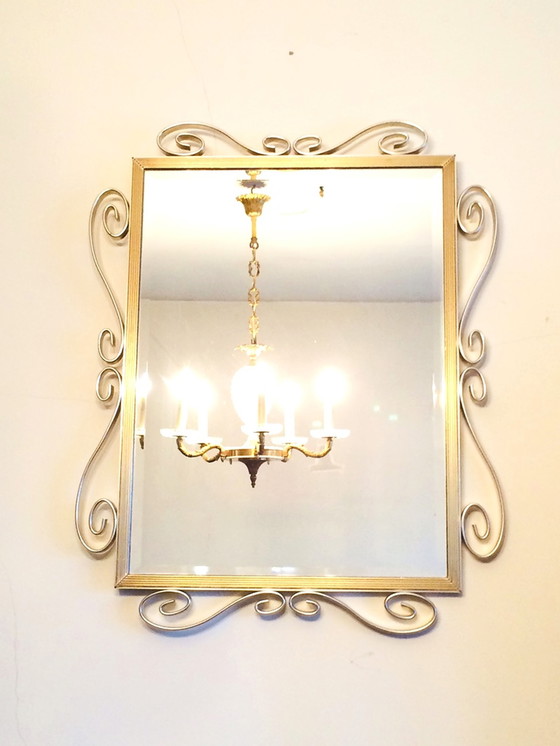 Image 1 of 50s Neoclassical Style Mirror 76 x 58.5 * Hollywood Regency * Vintage Mirror