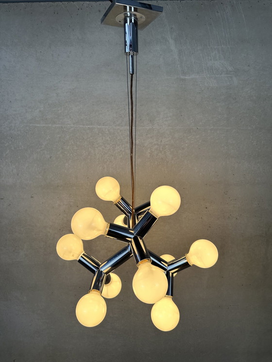 Image 1 of Vintage Sciolari cubic hanging lamp