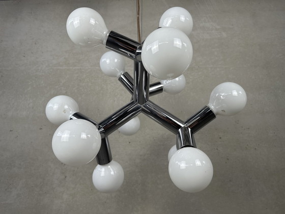 Image 1 of Vintage Sciolari cubic hanging lamp