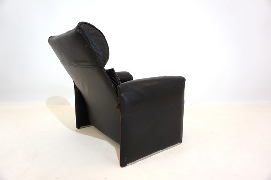 Image 1 of Saporiti Italia set of 2 leather armchairs by Giovanni Offredi