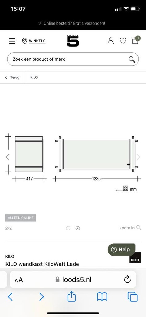 Image 1 of KiloWatt chest of drawers and open cupboard