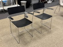 2x chaises Arrben Italye en cuir sellier