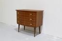 Vintage chest of drawers - 60s, brass