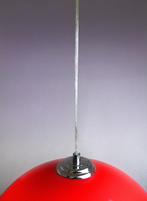 Image 1 of Space Age Cherry Red acrylic Pendant Lamp