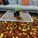 Space age chrome coffee table