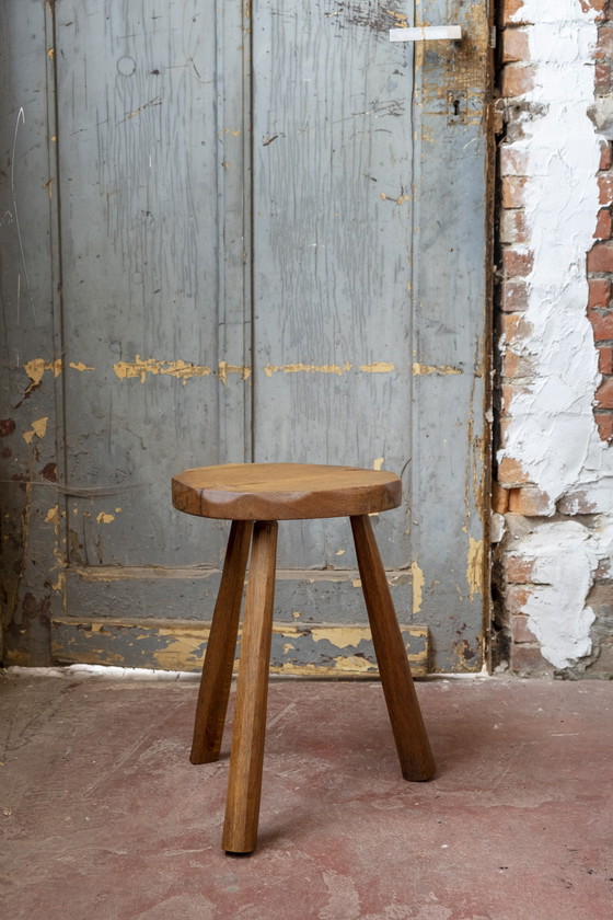 Image 1 of Tabouret vintage en chêne