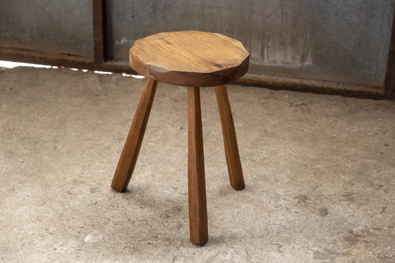 Image 1 of Tabouret vintage en chêne