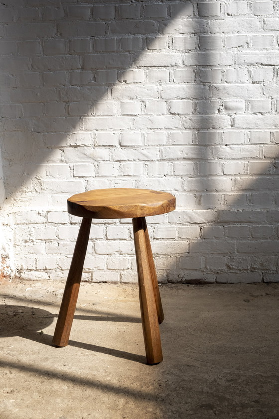 Image 1 of Tabouret vintage en chêne