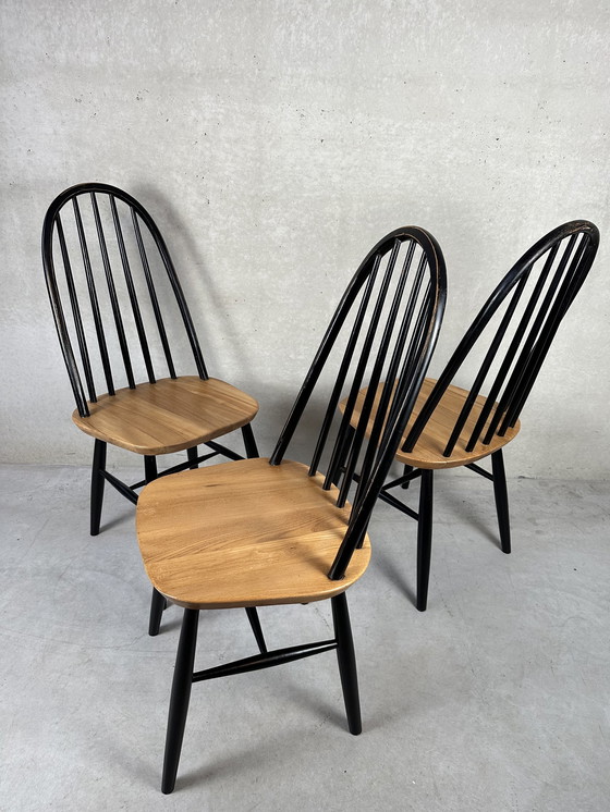 Image 1 of 3x vintage 'Highback' chairs