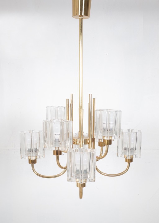 Peill & Putzler 8-armed crystal glass lamp light