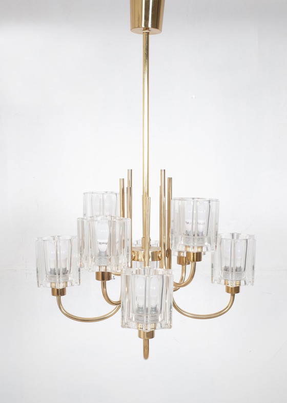 Image 1 of Peill & Putzler 8-armed crystal glass lamp light