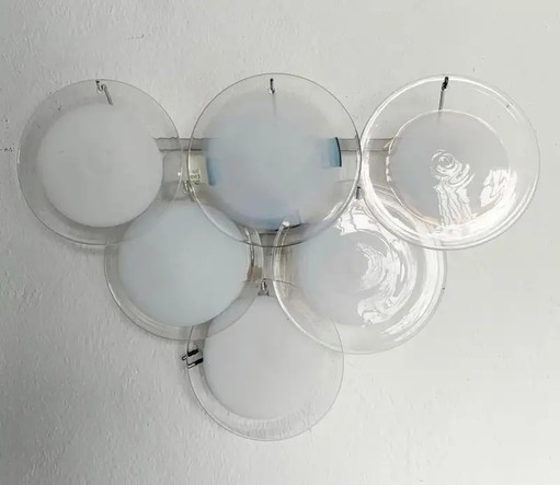 Lustre et 2 rampes Gino Vistosi – kroonluchters, Murano Glass, Italian Design (photo 2 of 9)