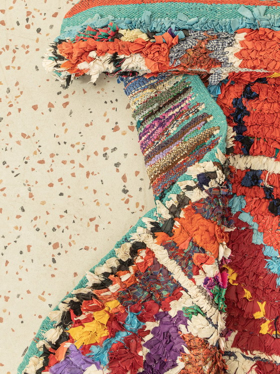 Image 1 of  Boucherouite vintage, tapis berbère, 167 X 233