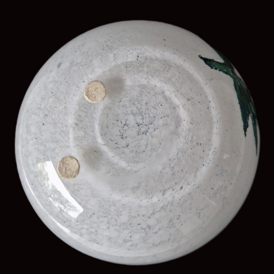 Image 1 of Ingegerd Råman (Skruf) - Bowl / Vase with rose - Signed