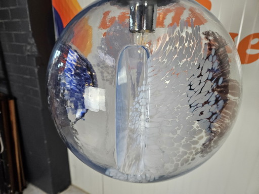 Lampe suspendue italienne, verre de Murano