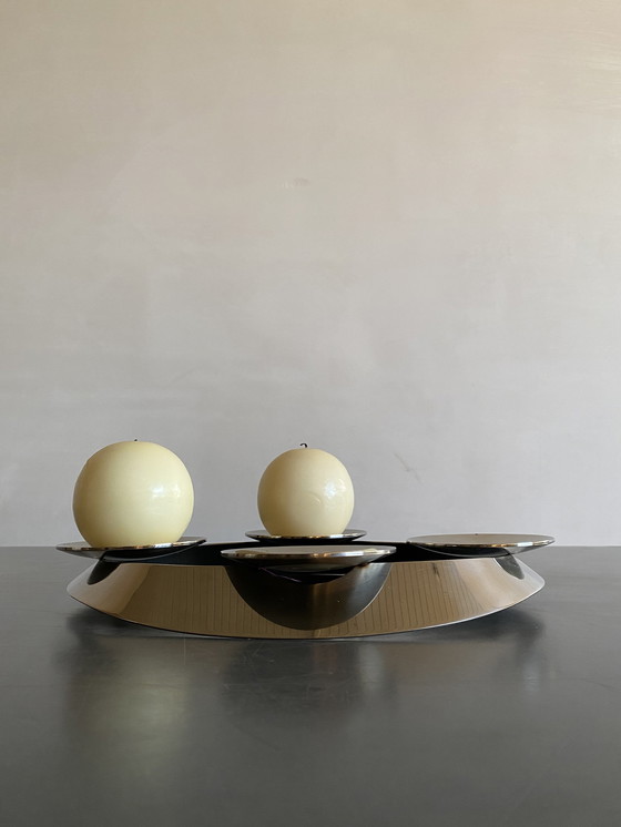 Image 1 of Bougeoir en argent Georg Jensen, Danemark, années 1960