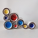 Guido Gambone (attr) for Bijenkorf. Colorful ceramic object. Rare.
