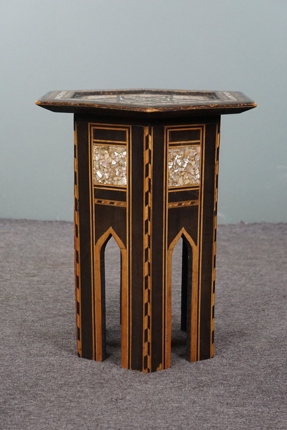 Image 1 of Oriental mosaic side table