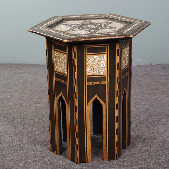 Image 1 of Oriental mosaic side table