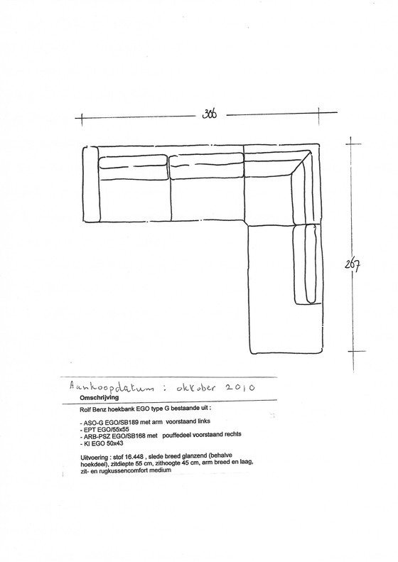 Image 1 of Rolf Benz corner sofa