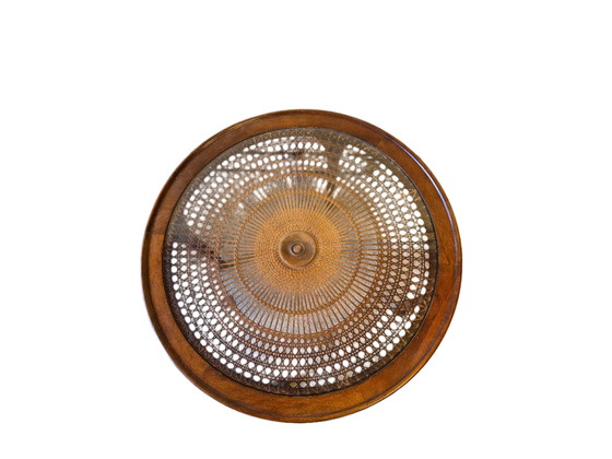 Image 1 of 'Rodange' Round Oakwood Coffee Table