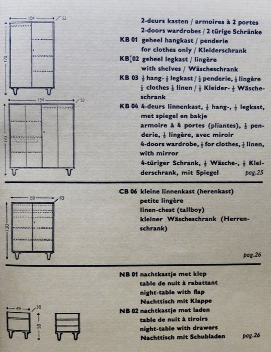 Image 1 of Cees Braakman - Pastoe - Kb04 Linen Cabinet - Wardrobe.