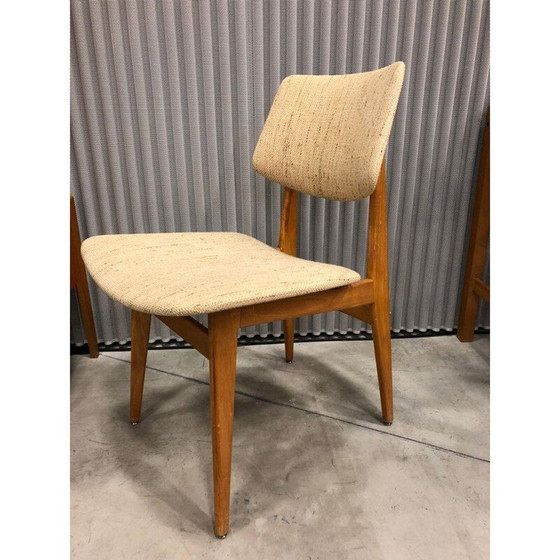 Image 1 of Set of 2 vintage chairs in wool and oak 1950