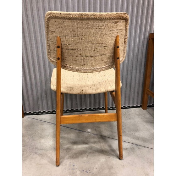 Image 1 of Set of 2 vintage chairs in wool and oak 1950