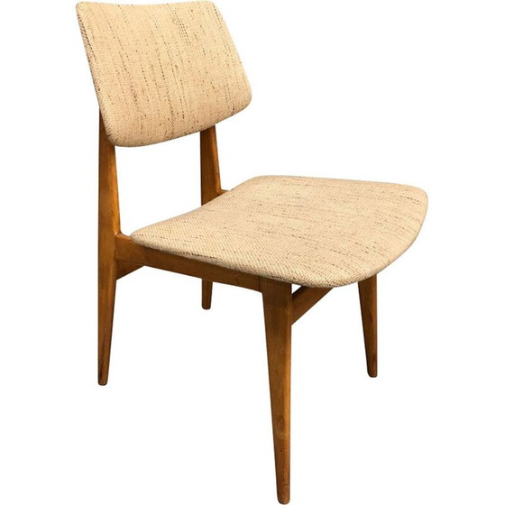 Image 1 of Set of 2 vintage chairs in wool and oak 1950