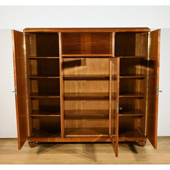 Image 1 of Vintage Art Deco bookcase in blond mahogany, 1940