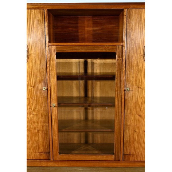 Image 1 of Vintage Art Deco bookcase in blond mahogany, 1940