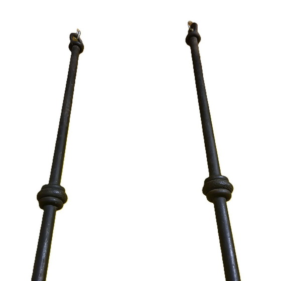 Image 1 of Lampadario in ferro battuto a 6 luci, circa 1950