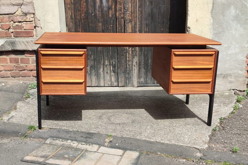 Danish Desk Made In Denmark Mid - Century Design Table Office Table Writing Desk 60s Vintage Teak Retro 60S