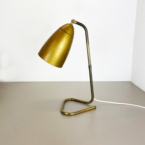 Image 1 of Vintage brass table lamp, Austria 1950s