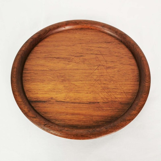 Image 1 of Vintage teak and glass table set for appetizers, Denmark 1960s
