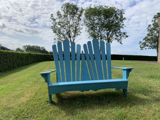 Rustic farmhouse garden bench